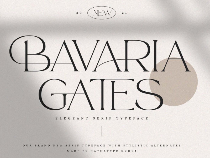 Bavarria Gates Font app branding design display font graphic design illustration logo modern serif sign style typeface typography ui ux vector