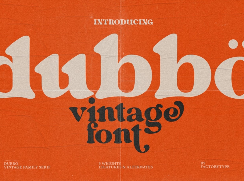 Dubbo - Retro Serif Font app branding contemporary design display font graphic design illustration logo retro serif typeface typography ui ux vector vintage
