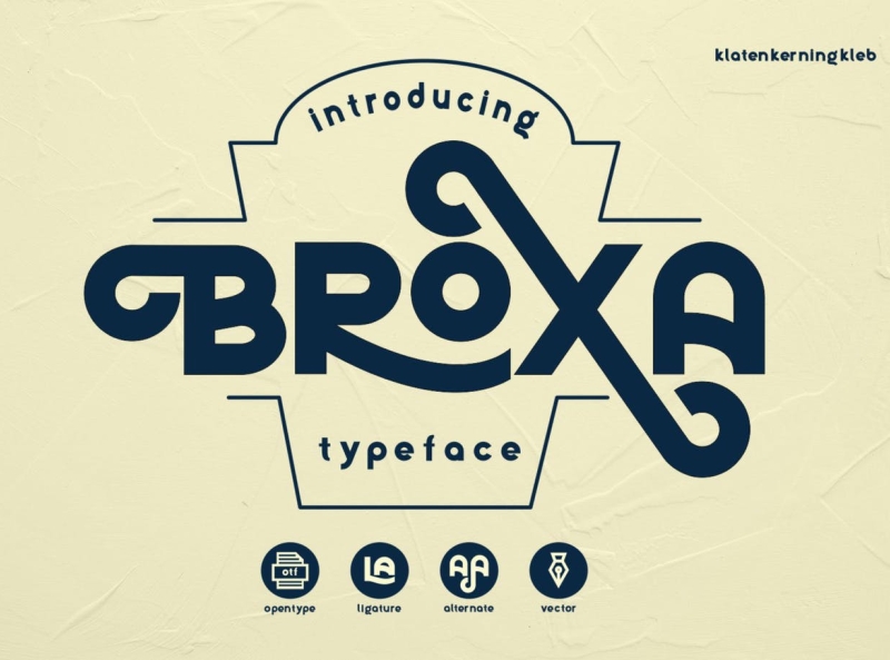 Broxa app branding decorative design display font graphic design illustration logo minimal poster serif typeface typography ui ux vector