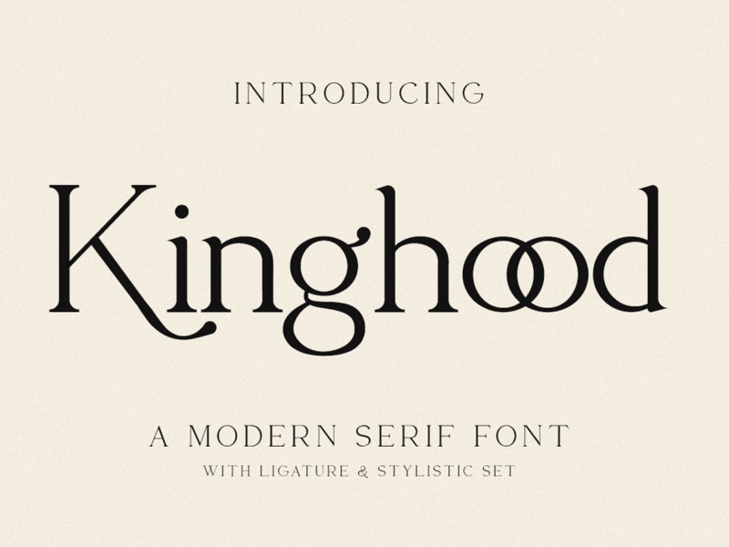 Kinghood app branding design display fashion font graphic design illustration logo magazine photography serif typeface typography ui ux vector