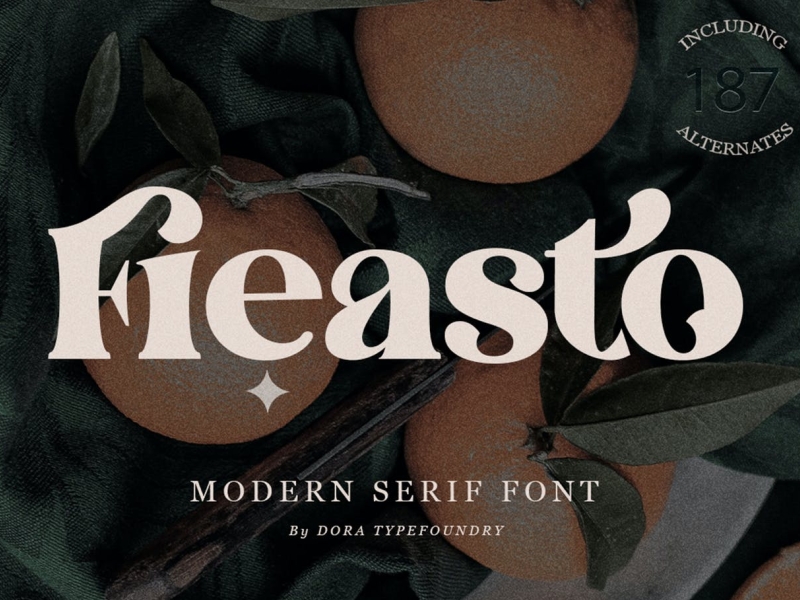 The Fieasto app branding classic design display elegant font graphic design illustration logo retro serif typeface typography ui ux vector