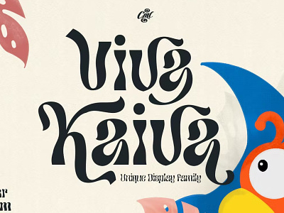 Viva Kaiva app branding decorative design display font graphic design illustration logo psychedelic serif typeface typography