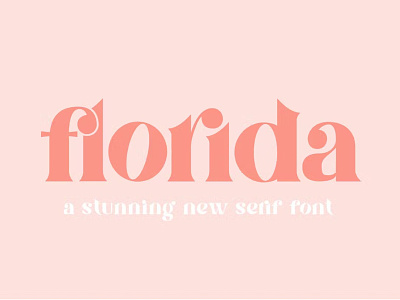 Florida Font branding design display florida font graphic design illustration logo serif summer typeface typography