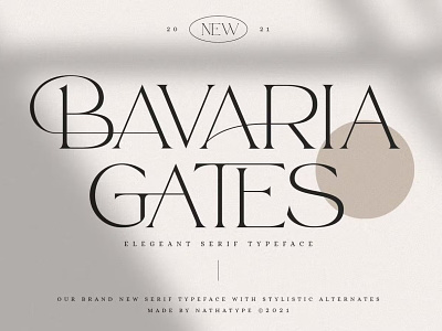 Bavaria Gates - Serif Font branding design display font graphic design illustration lettering logo serif sign symbol typeface typography