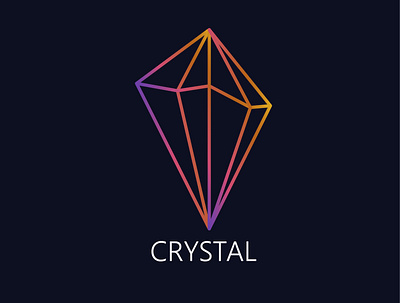 Crystal logo design branding design graphic design logo vector