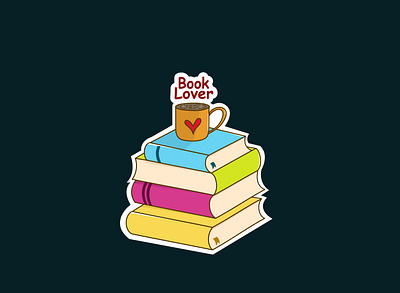 Book Lover graphic design illustration vector