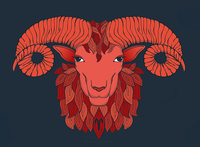Zodiac Sign- Aries design graphic design illustration vector