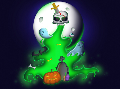 Halloween is out!! 3d digital art graphic design illustration vector