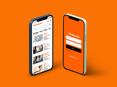 Fitness Plus (log-in page) app design ui ux