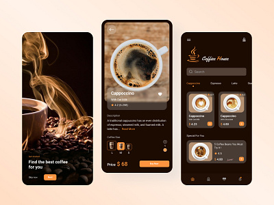 "Coffee Shop" App app app design application best design coffee coffee app coffee shop delivery food product starbucks uiux ux