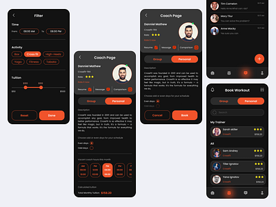 Fitness and workout mobile app app application coach crossfit excercise fitness fitness app gym app healthcare mobile mobile app mobile fitness app online practice reserve sport app ui uidesign uiux workout
