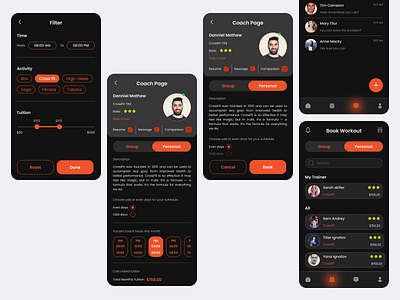 Fitness and workout mobile app