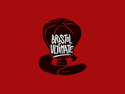 Bristol Ultimate bristol frisbee lettering logo red sports
