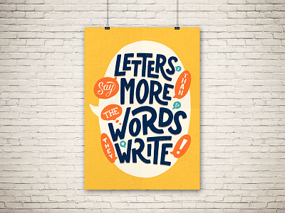Letters Say More... handlettering lettering poster quote
