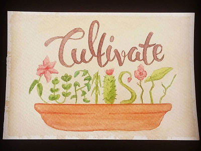 Motivation Mondays #14 - Cultivate curiosity challenge handlettering lettering motivation quote watercolor weekly