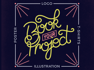 Book Your Projects Neon Dribbble