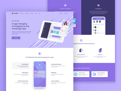 Feature page - Chat & Messaging by Simon Choi for Sendbird on Dribbble