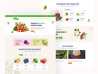 Organic Food Delivery Website delivery food organic ui ux vegetables