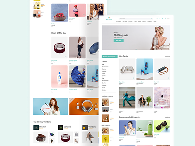Shopping e-commerce landing page ui (Multi-Vendor)