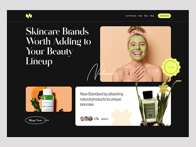 Skin Care Products Landing branding care landing page landing page ui natural cosmetic new design propular design skin skincarelanding page design trendy design ui ux