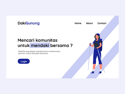 project landing page dakigunung