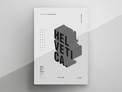 Helvetica font poster design