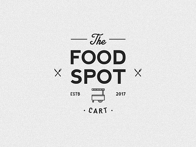 The Food Spot Cart Logo cart food logo vintage