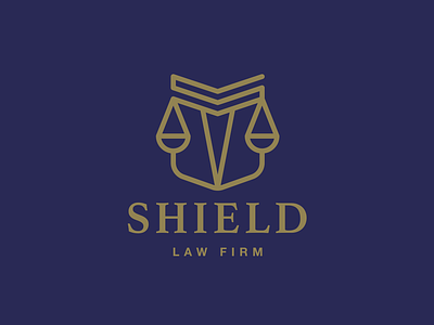 Shield Law firm Logo art direction branding golden law law firm lawyers logo logodesign shield shield logo
