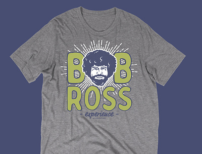 Bob Ross Experience Logo Shirt bob ross clothing design indiana logo screen print t shirt typography