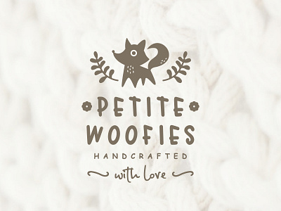 Petite Woofies minimalist and modern logo design
