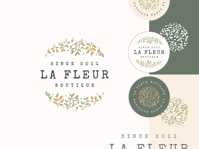 La Fleur Boutique Branding Design branding design graphic design illustration logo typography vector