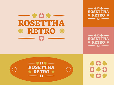Rosettha Retro Branding Design branding design graphic design illustration logo typography vector