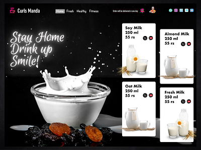 Milk Store | Minimalist branding design graphic design minimalist online store sketch app template design ui uiuix design uiux web design