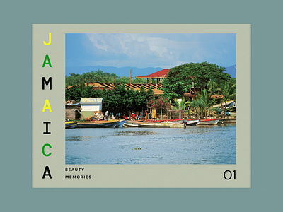 Jamaica beauty / Minimalist card design illustration typography