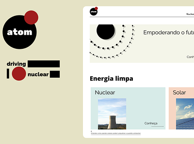 Atom nuclear design illustration logo portfolio ui ux web design