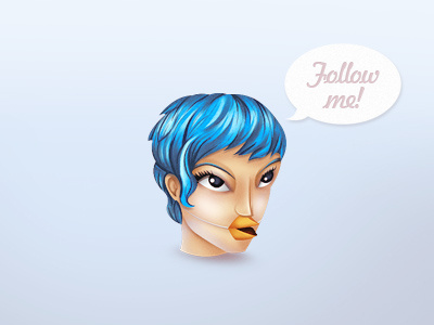 twitter girl follow girl icon twitter ui