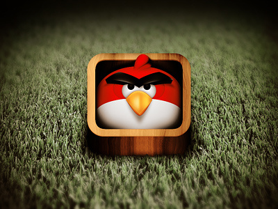 Angry Birds angry bird character game grass icon red