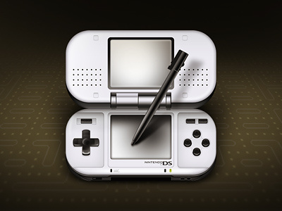 Nintendo DS console game icon nintendo ds white