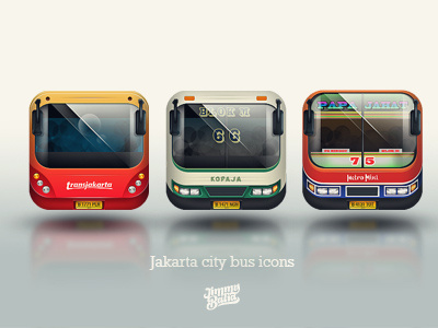 Jakarta city bus icons bus city icons jakarta