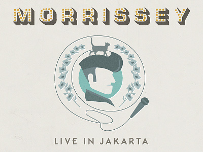 Morrissey, live in JKT. jakarta morrissey poster vector