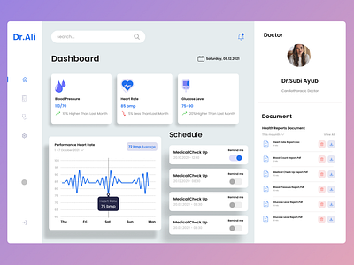 Medical Dashboard Design