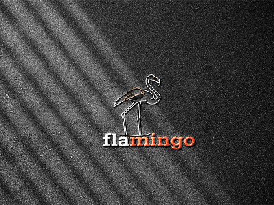FLAMINGO logo design bird black brand brand identity branding creative design designer flamingo graphic design gray illustration logo logo designer orange photoshop pink unique vector white