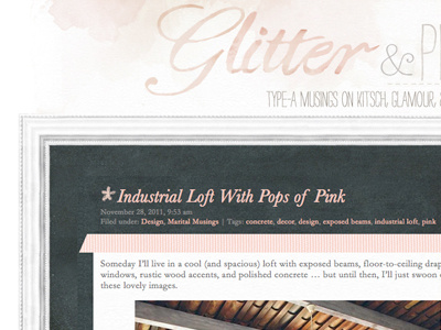 Glitter and pearls blog chalk chalkboard watercolour wordpress