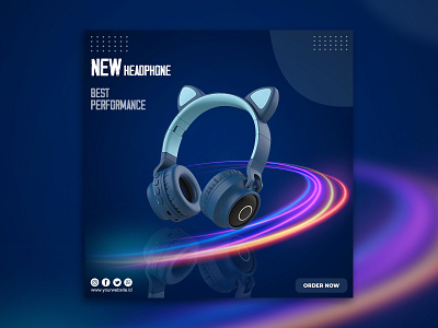 SOCIAL MEDIA BANNER FOR HEADPHONE