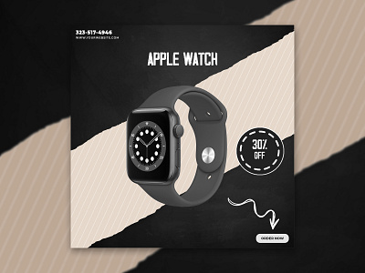 SOCIAL MEDIA BANNER FOR HAND WATCH banner branding design graphic design hand watch illustration logo motion graphics social media banner social media banner for watch tasnim siddike ui ux vector watch banner web banner web banner for watch