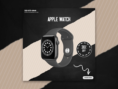 SOCIAL MEDIA BANNER FOR HAND WATCH
