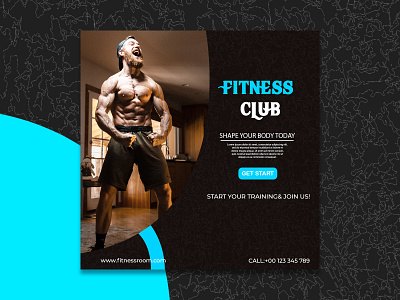 SOCIAL MEDIA FITNESS BANNER banner body branding design fitness fitness banner graphic design illustration logo motion graphics photoshop banner social media banner social media post tasnim siddike ui ui banner ux vector web banner web banner for body fitness