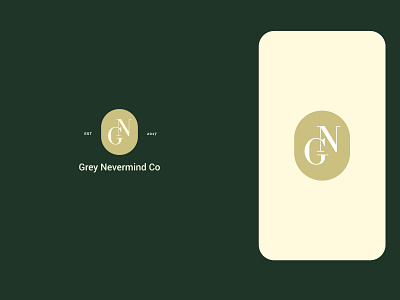 Grey Nevermind Co branding graphic design logo ui