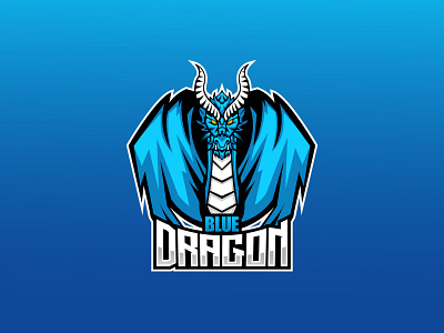 Blue Dragon Logo 3d animation branding design dragon entertainment esport logo gamers gaming graphic design illustration logo logo design mascot motion graphics ui vector