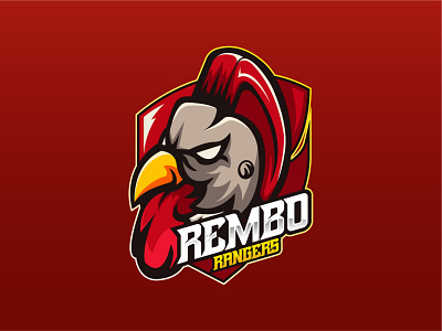 Rembo Logo 3d animation animationvector branding brandingillustration design gamers gaming graphic design illustration logo logo design mascot motion graphics rooster ui vector